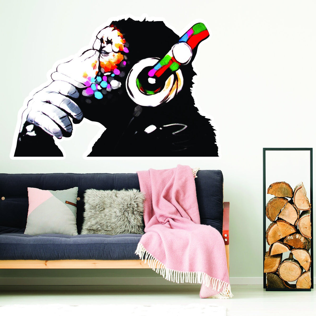 Alternate gallery view of Artist Thinking Monkey Sticker.
