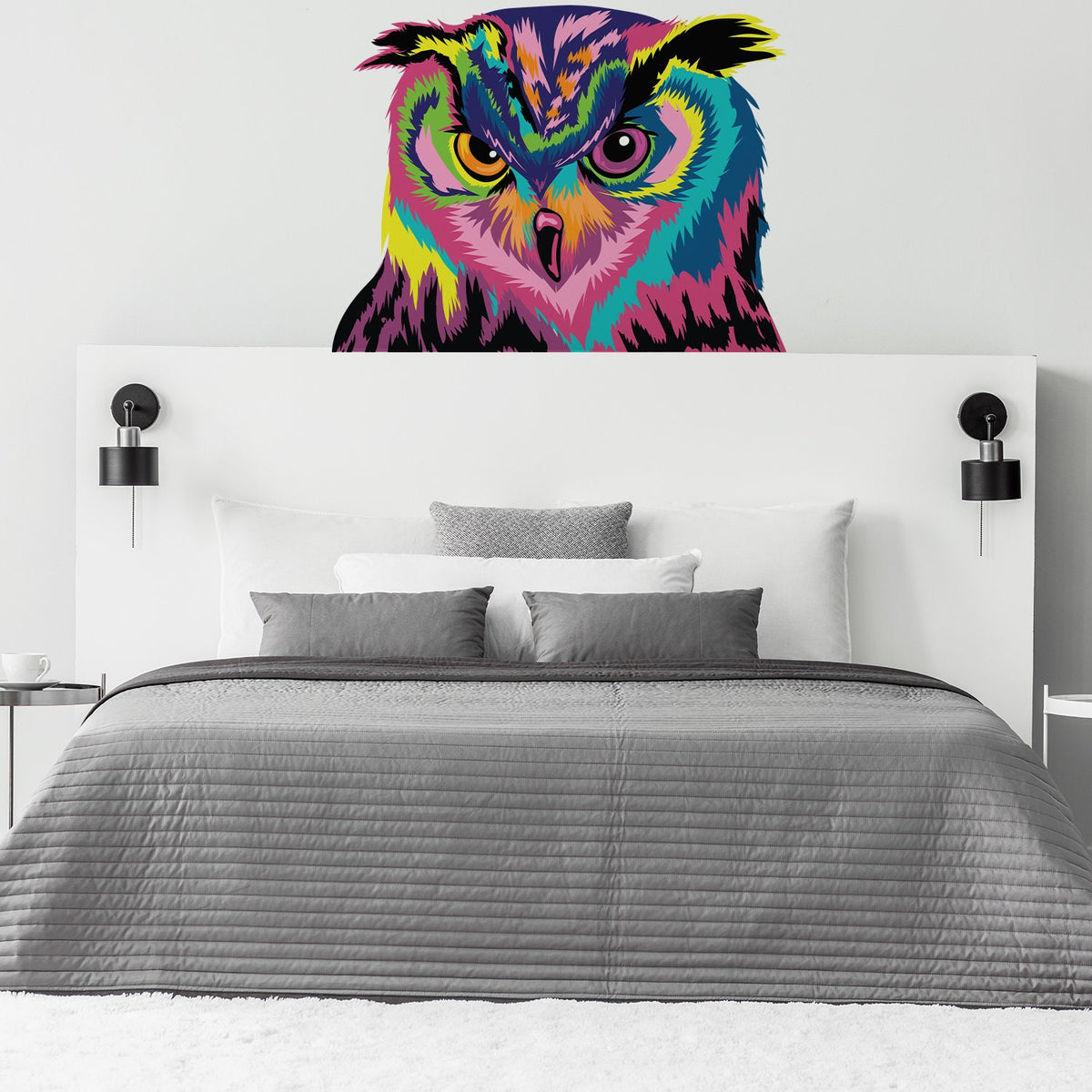 Additional product view of Colorful Owl Wall Sticker.