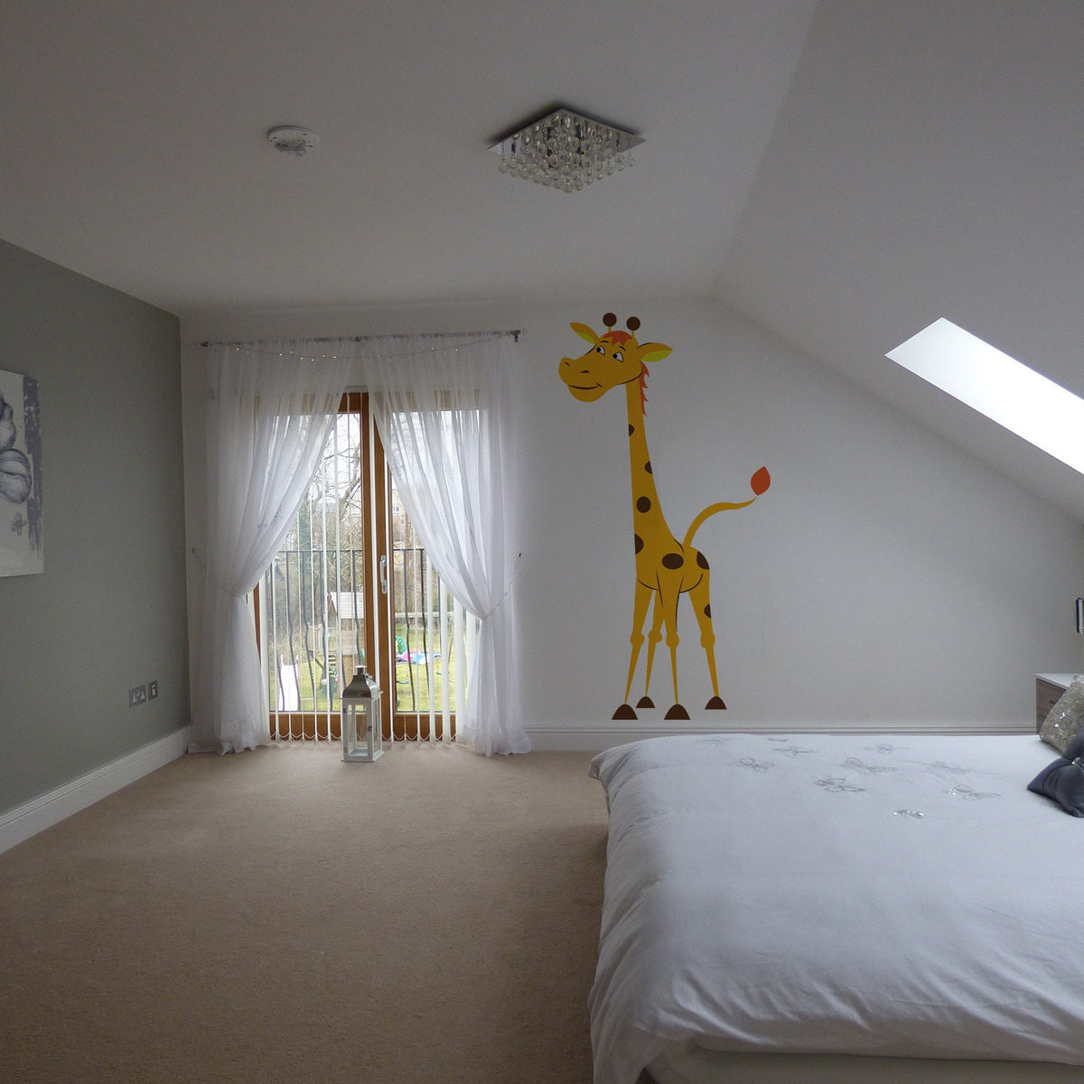 Alternate product presentation of Nursery Giraffe Vinyl Wall Sticker.