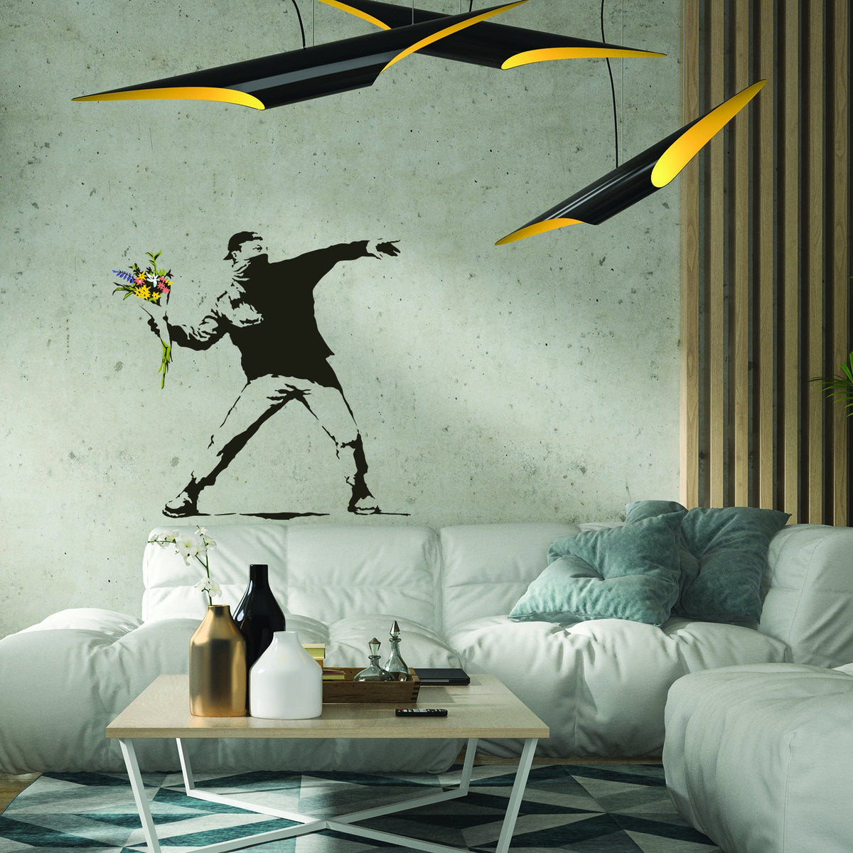 Printed vinyl decal artwork showing a bold street art look