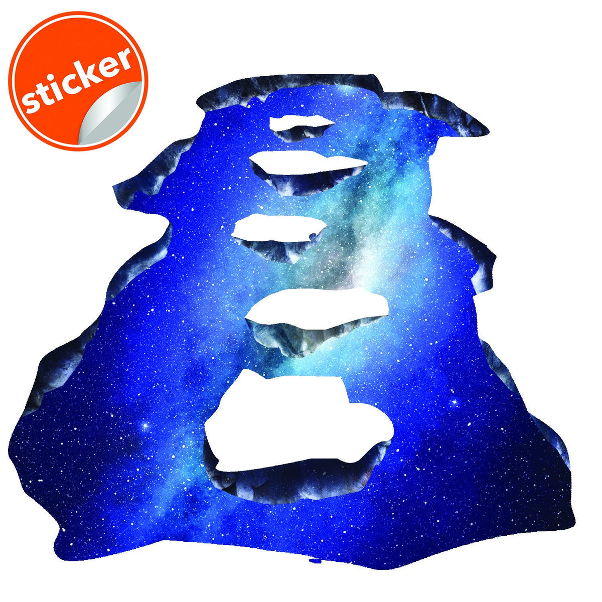 Alternate product view of 3d Space Bridge Floor Vinyl Decal.