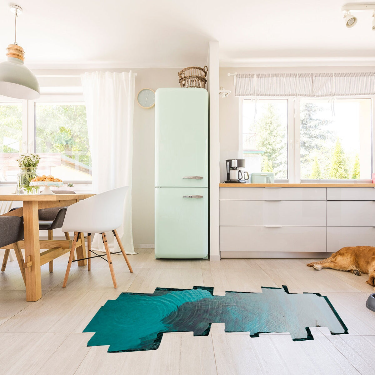 Product presentation view of 3d Floor Sea Decal.