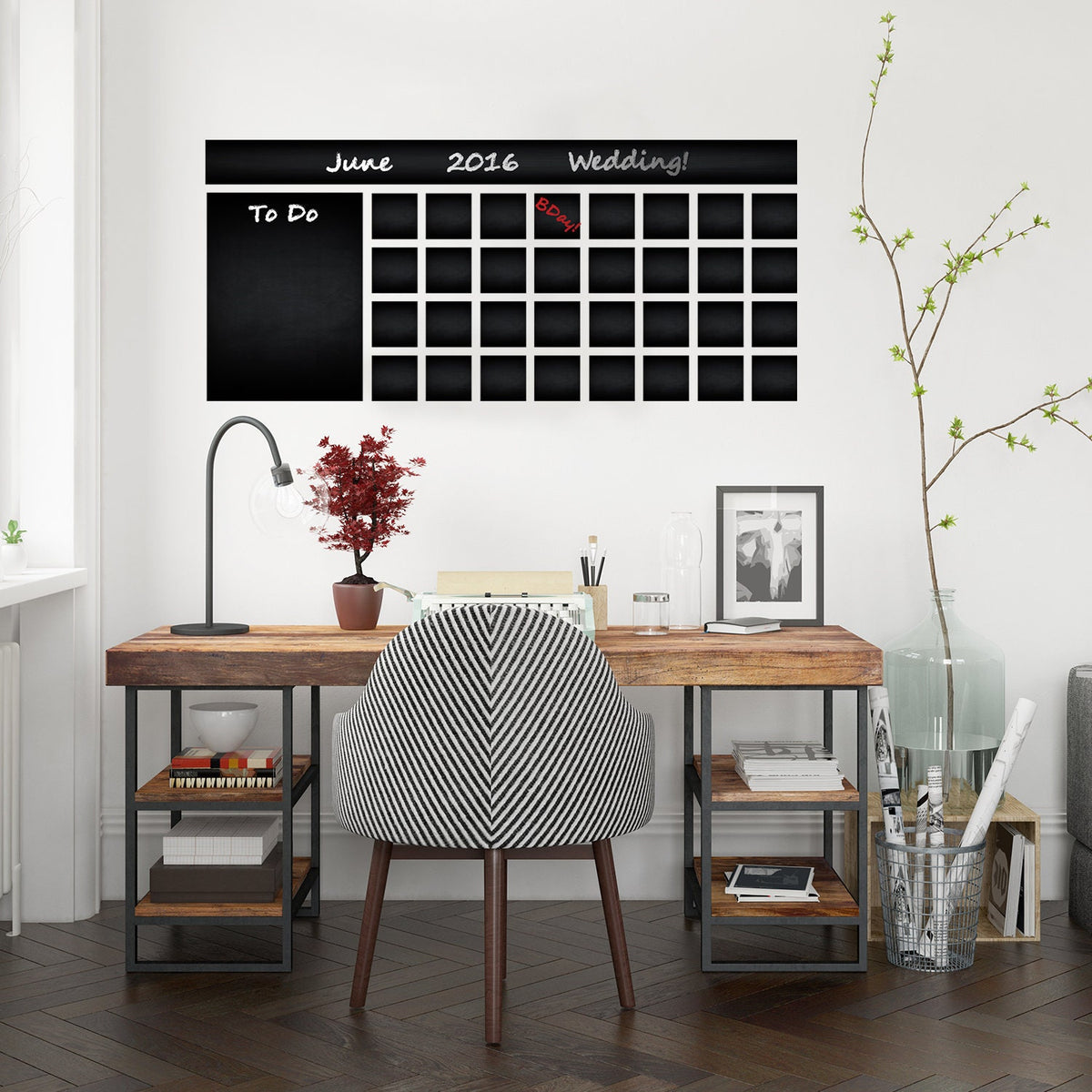 Additional product presentation of Wall Weekly Planner Sticker Monthly Blackboard Decal.
