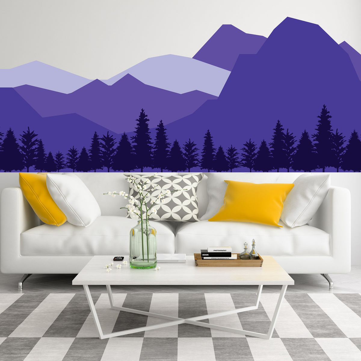 Additional product view of Mountain Wall Decal.