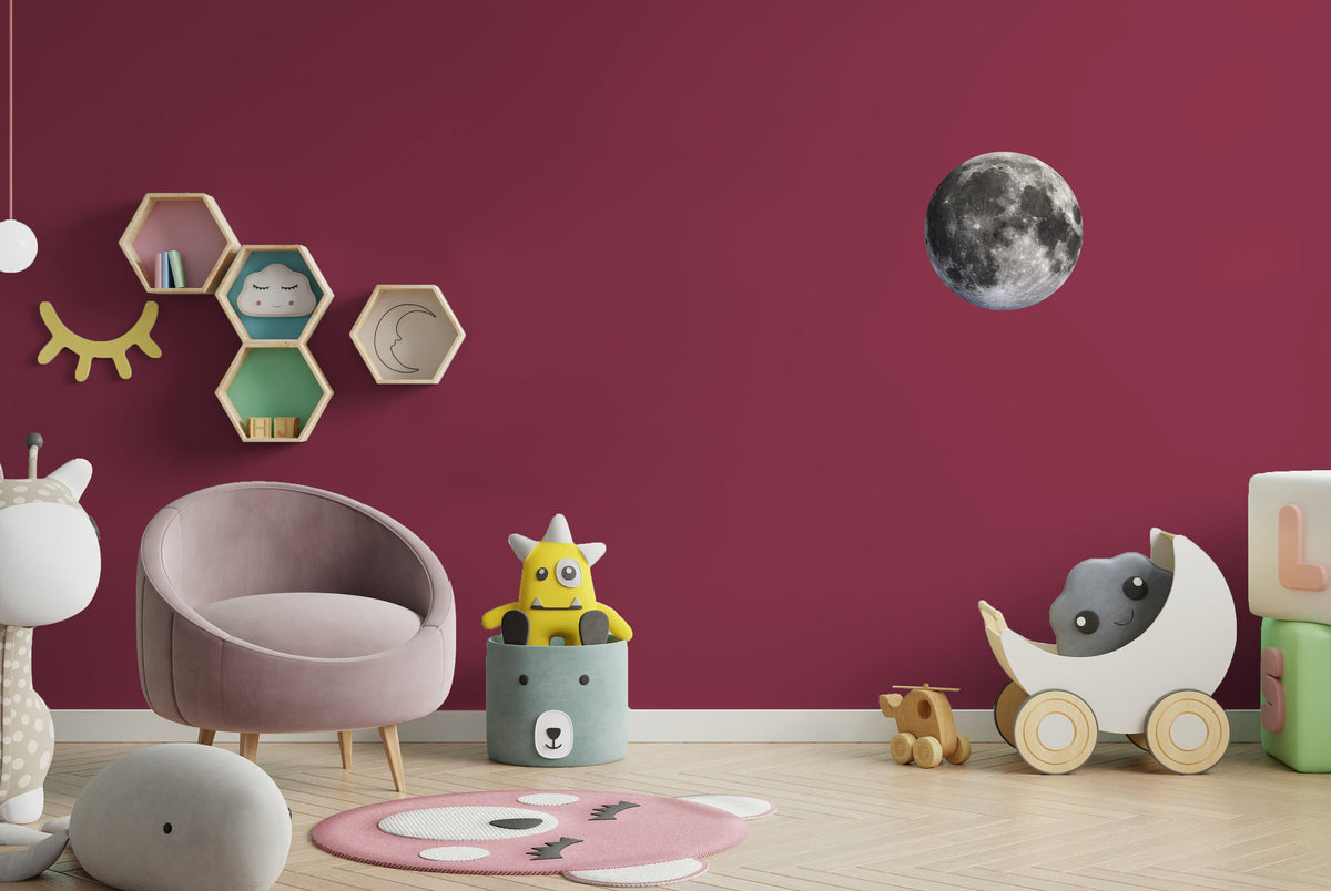 Product presentation view of Full Moon Wall Sticker.