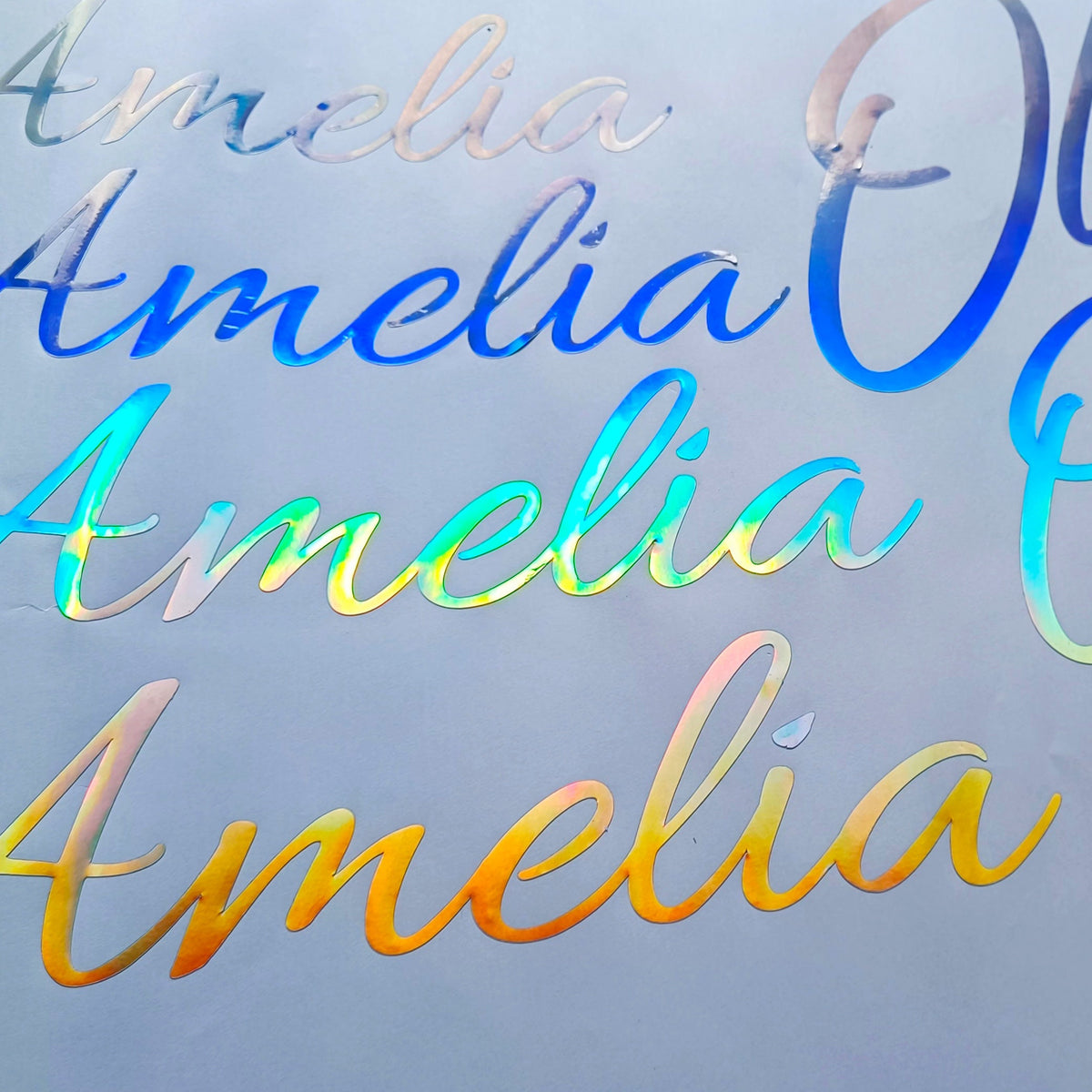 Product gallery view of Personalised Vinyl Name Decals.