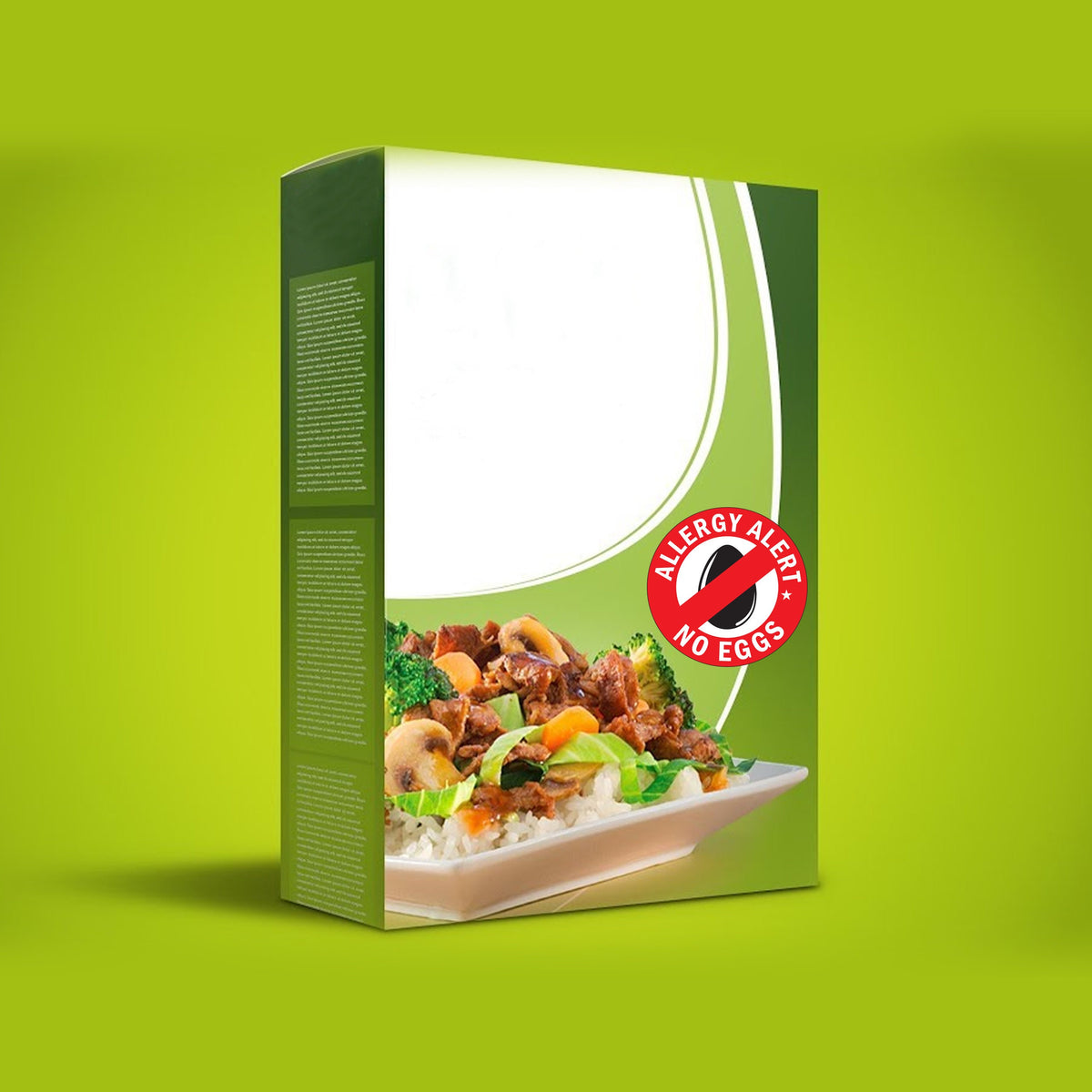 Product presentation view of 24x No Eggs Allergy Alert Sticker.