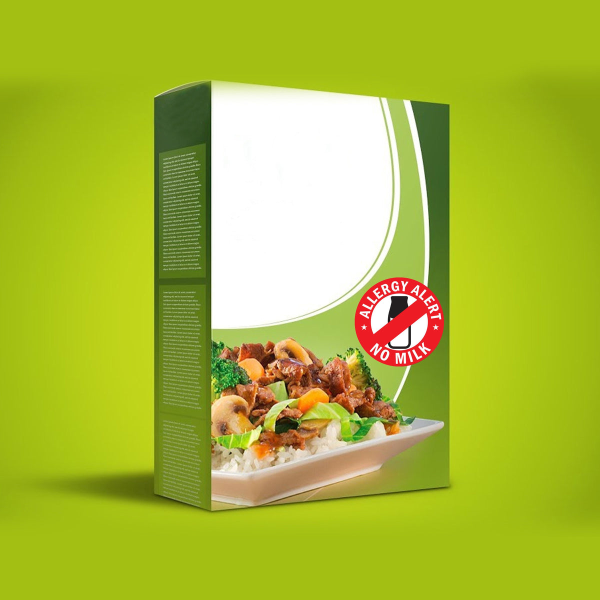 Product gallery view of 24x No Milk Allergy Alert Sticker.