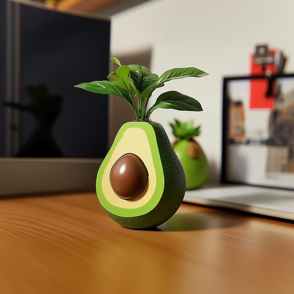 Additional product detail of Cute Avocado Plant Pot.