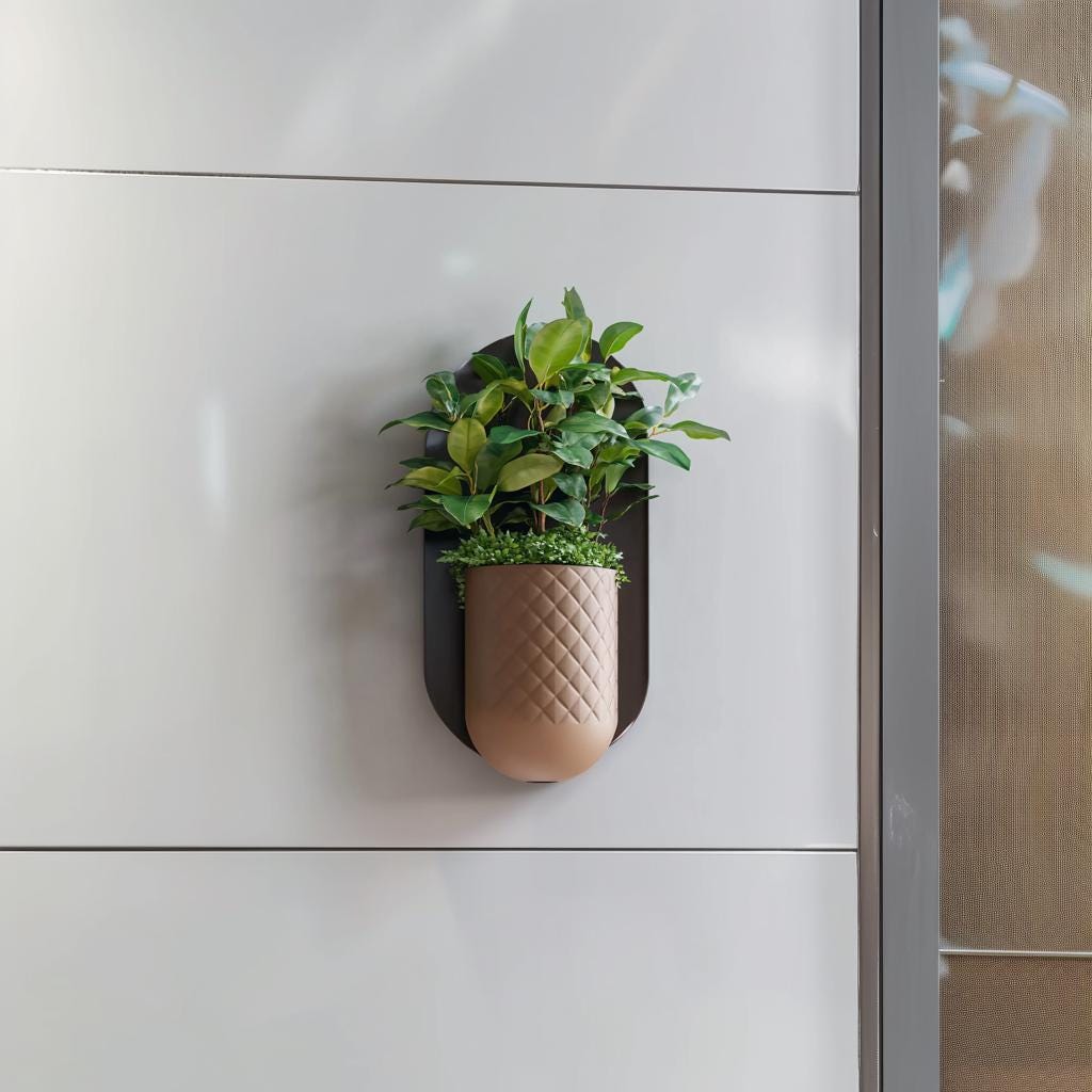 Product detail view of Modern Wall Planter.