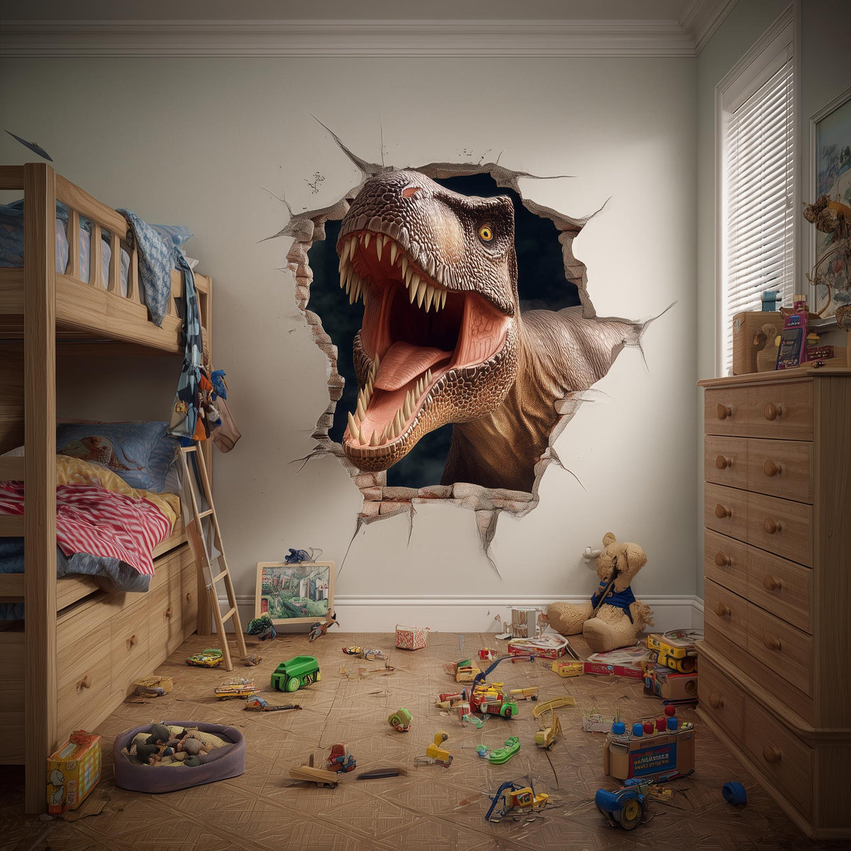Alternate gallery view of T-Rex 3D Wall Decal for Kids Room.