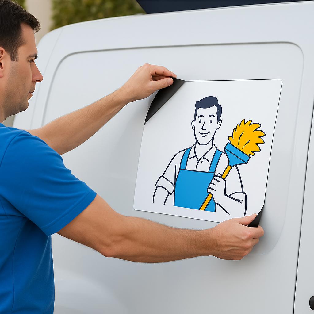 Additional product detail of 2x Custom Car Magnet.