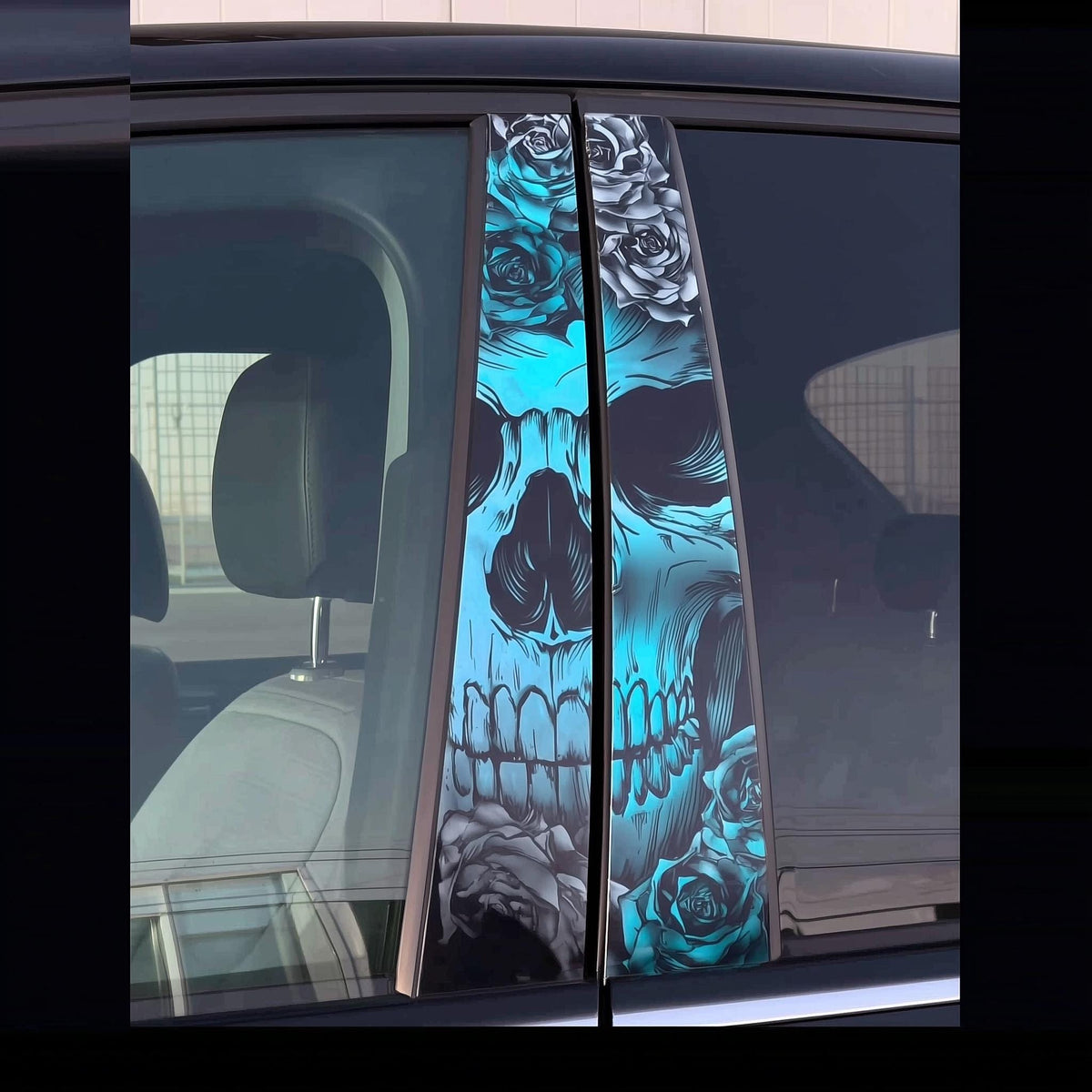 Alternate product view of Skull B-Pillar Car Decal Set.