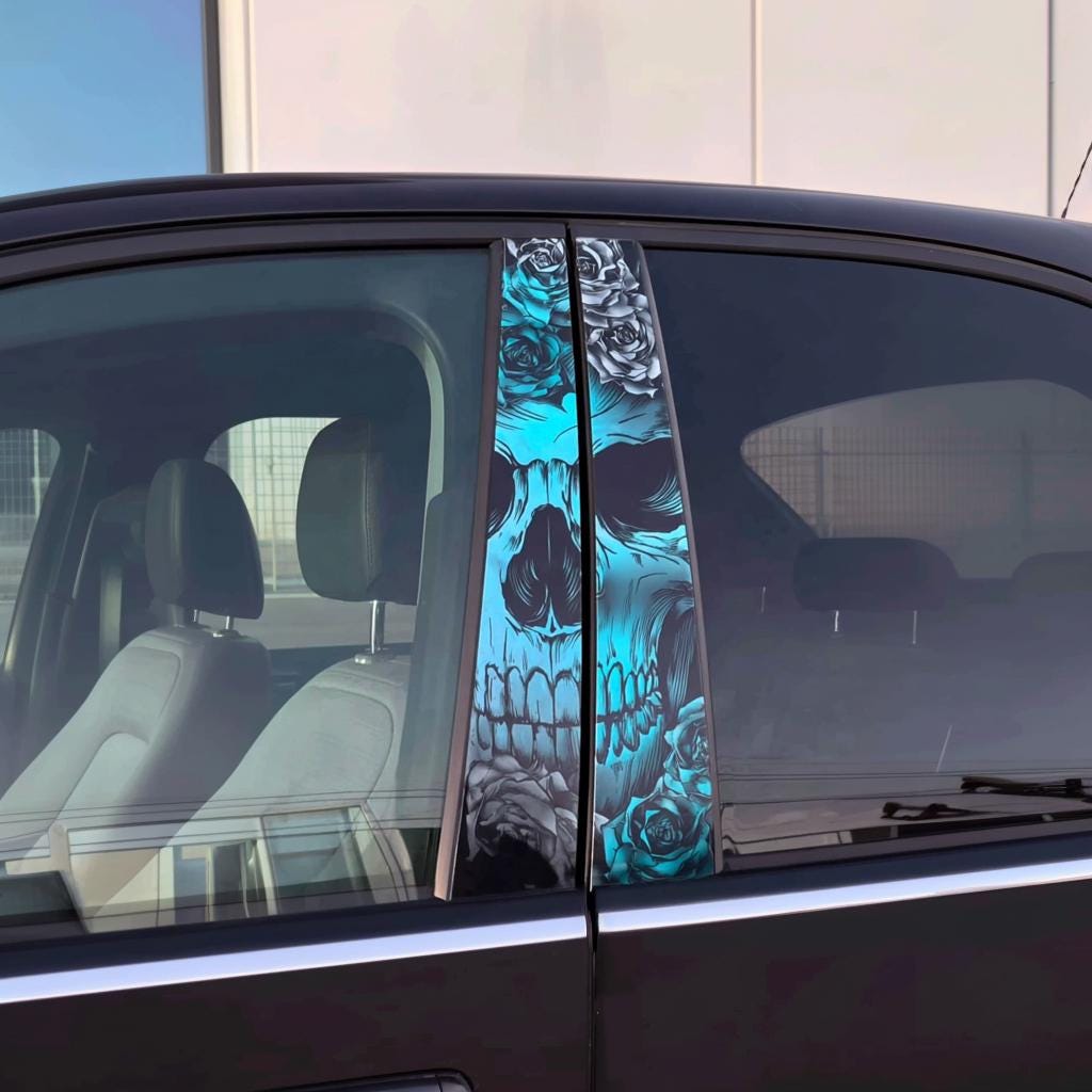 Alternate product presentation of Custom B-Pillar Car Sticker.
