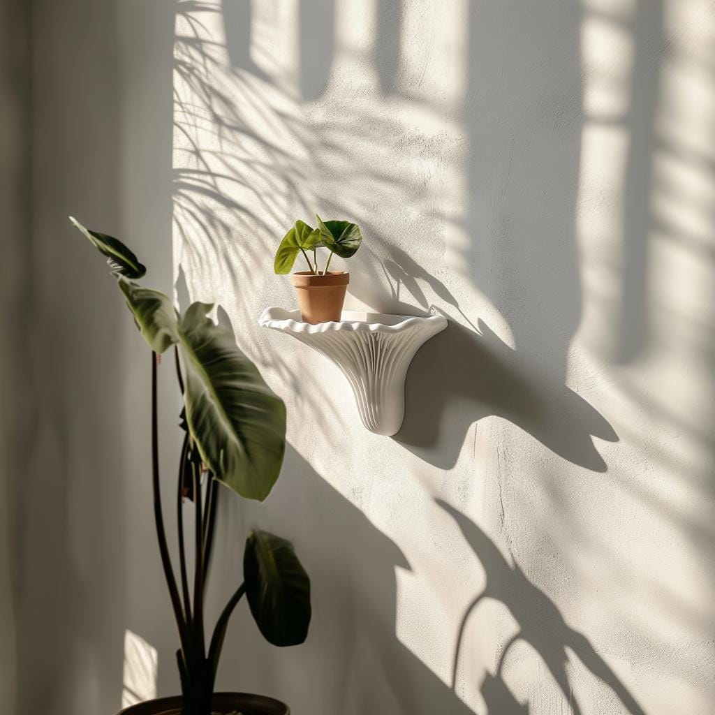 Additional product view of 3D Printed Artist's Conk Wall Shelf.