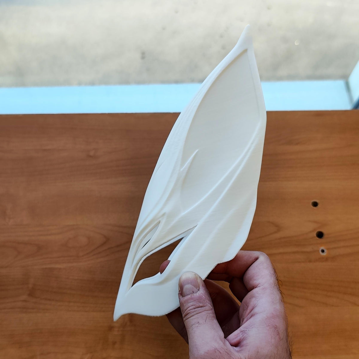 Additional product detail of 3D Printed Fox Spirit Half Mask.