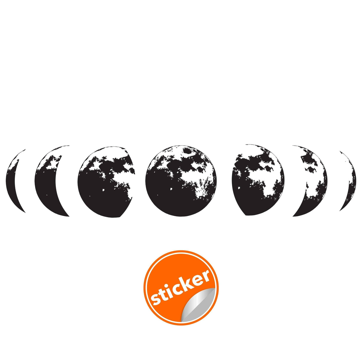 Lunar Harmony decal featuring moon phases.