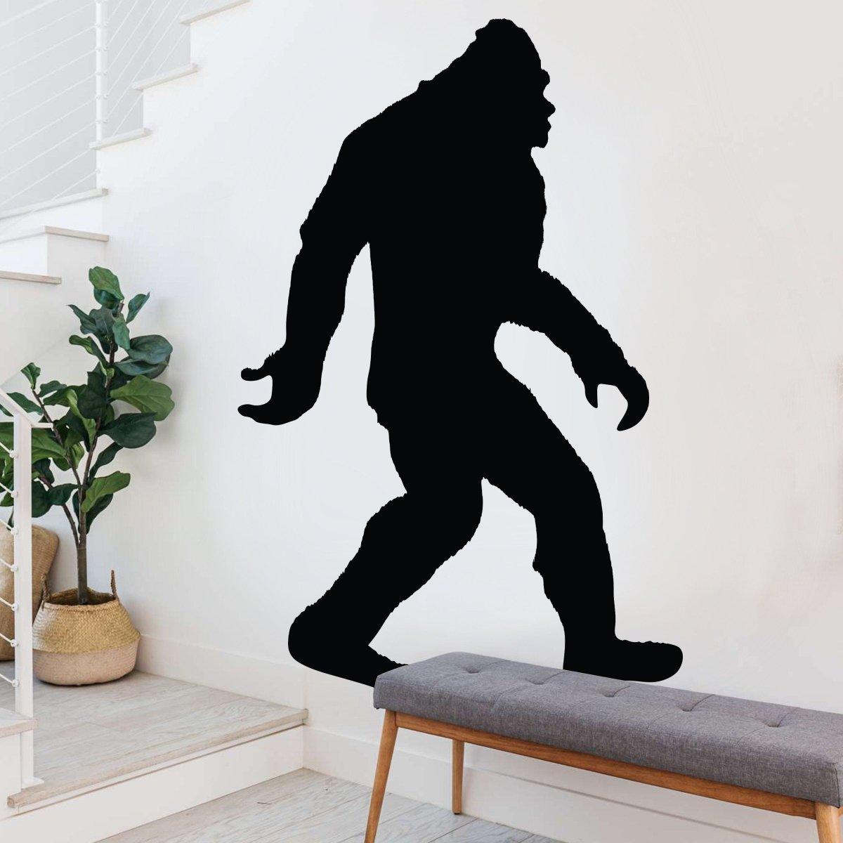 BigFoot silhouette vinyl decal sticker on a wall.