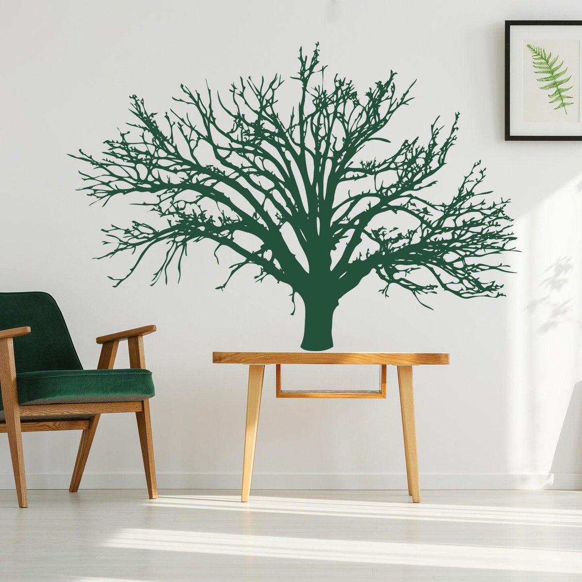 Green tree wall decal design.