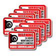 Set of 10 video surveillance warning signs.