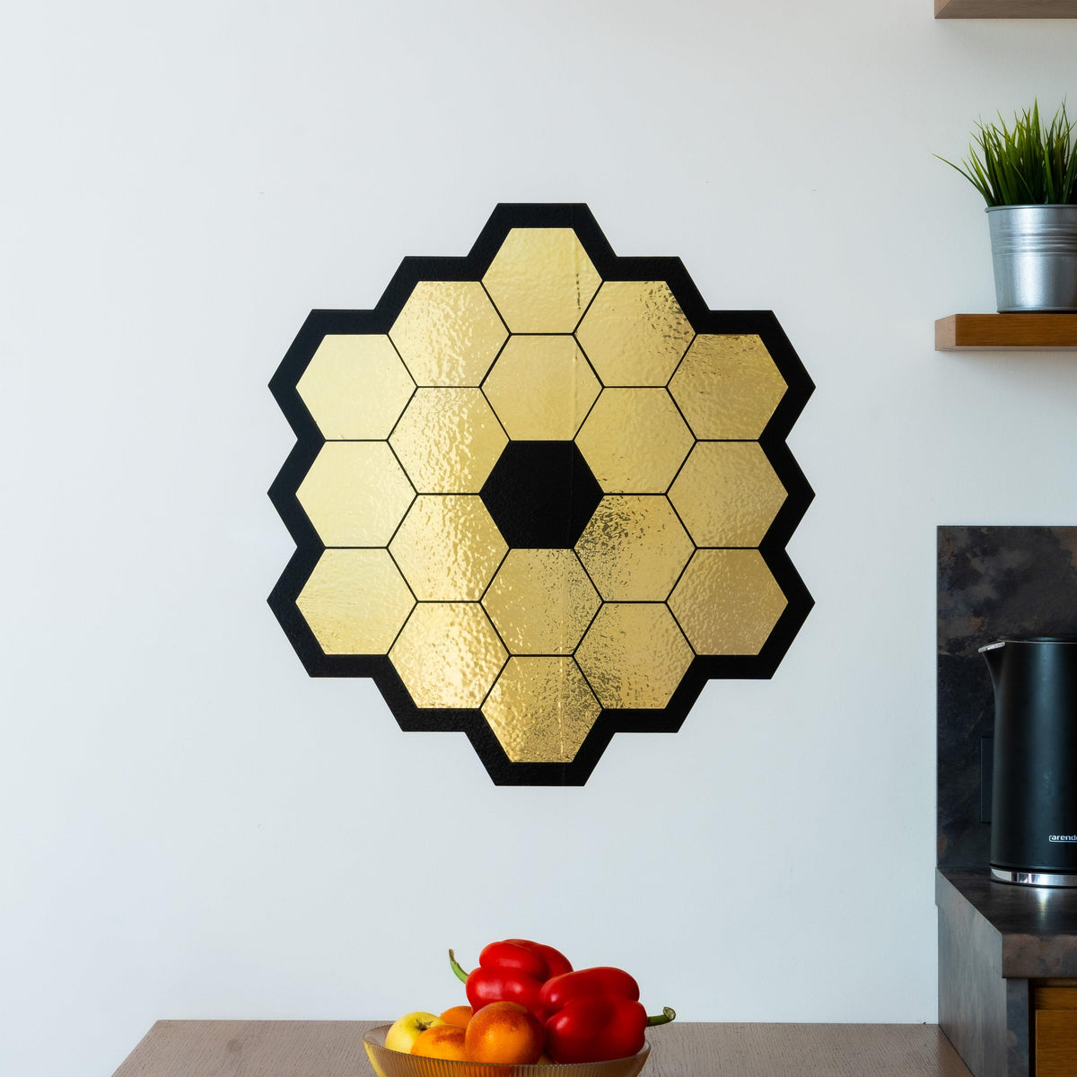Alternate product view of James Webb Space Telescope Mirror Wall Sticker.