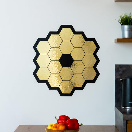 Alternate product view of James Webb Space Telescope Mirror Wall Sticker.