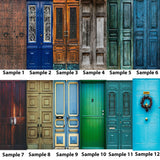 Collection of colorful door samples showcasing various textures and styles for inspiration in home decor.