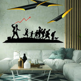 Sophisticated Executive Art Decal featuring a businessman leading a group.