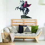Napoleon vinyl wall art decal displayed in a stylish living room.