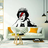 Regal vinyl sticker depicting a stylized queen with a lightning bolt design.