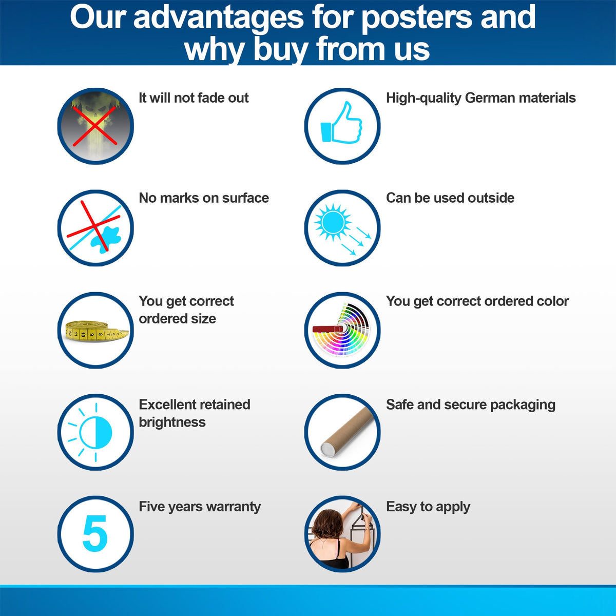 Paper quality, durability and protective packaging information.
