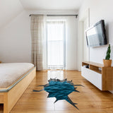 Additional product view of 3D Blue Sea Porthole Floor Decal.