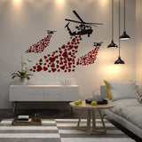 Printed vinyl decal artwork showing hearts street art vinyl wall decal