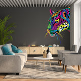 Printed vinyl decal artwork showing the colourful feline artwork shown in this product’s gallery