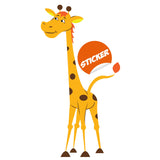 Nursery Giraffe Vinyl Wall Sticker - Baby Art Cute Funny Gift Animal Decor Decal.