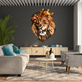 Printed vinyl decal artwork showing a regal head design