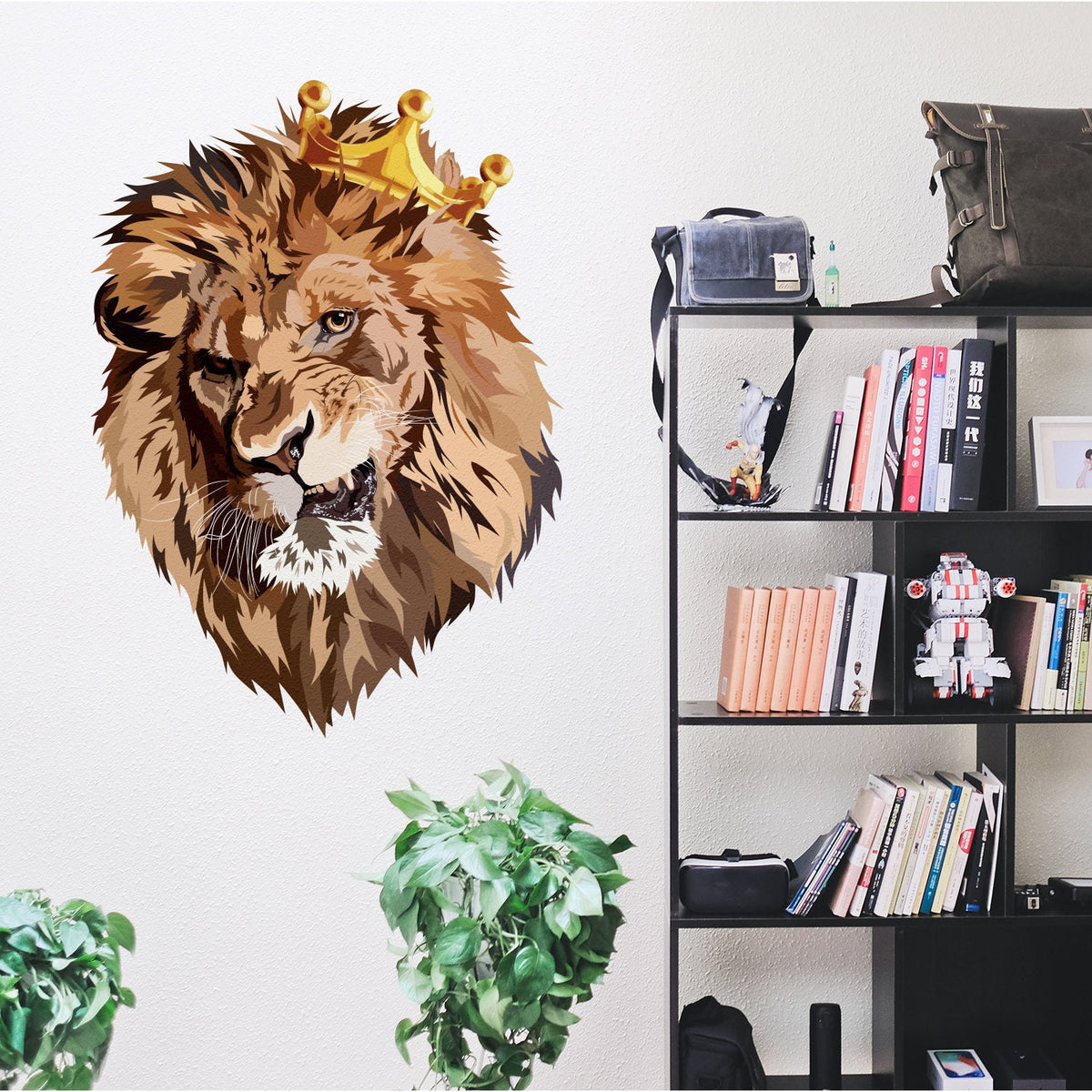 Additional product detail of Crowned Lion Vinyl Wall Sticker.