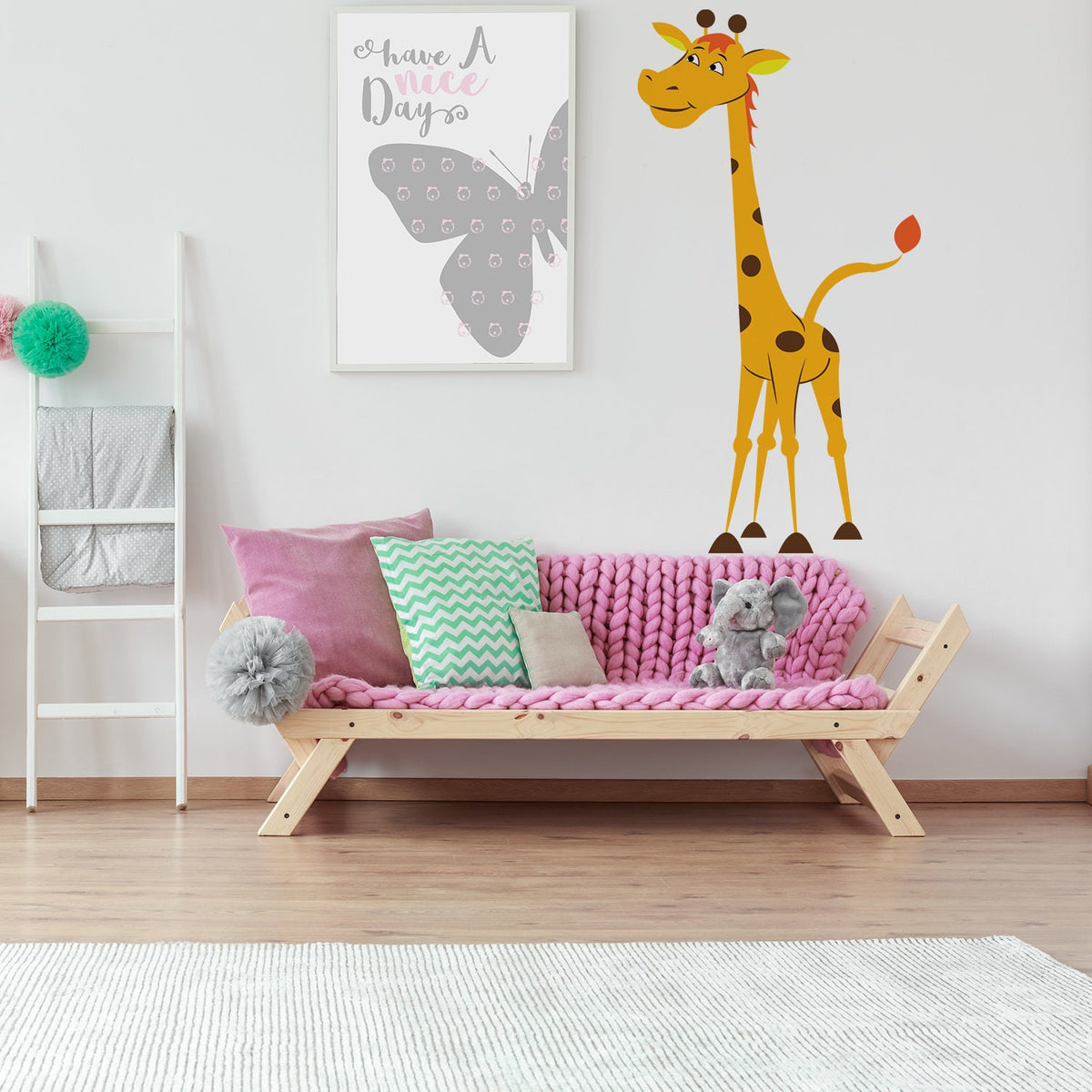 Additional product detail of Nursery Giraffe Vinyl Wall Sticker.