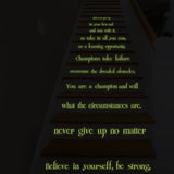 Product gallery view of Believe In Yourself Stair Glow In Dark Vinyl Sticker.