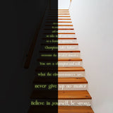 Alternate product presentation of Believe In Yourself Stair Glow In Dark Vinyl Sticker.