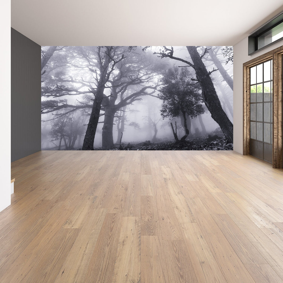 Alternate product view of Misty Forest Wall Mural.