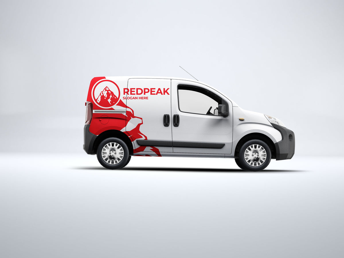Product presentation view of Custom Car Decal Half Wrap Vinyl.
