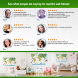 Product detail view of Kids World Map Wall Decal.