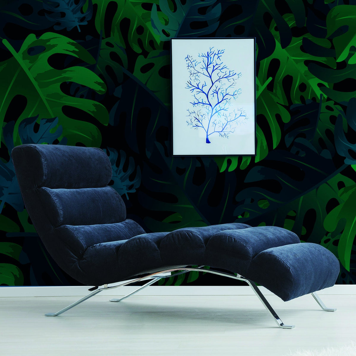 Product gallery view of Leaves Wallpaper Tapestry Decor.