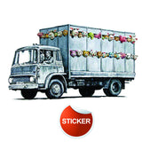 Banksy Animal Truck Vinyl Wall Sticker - Art Home Decor Cool.
