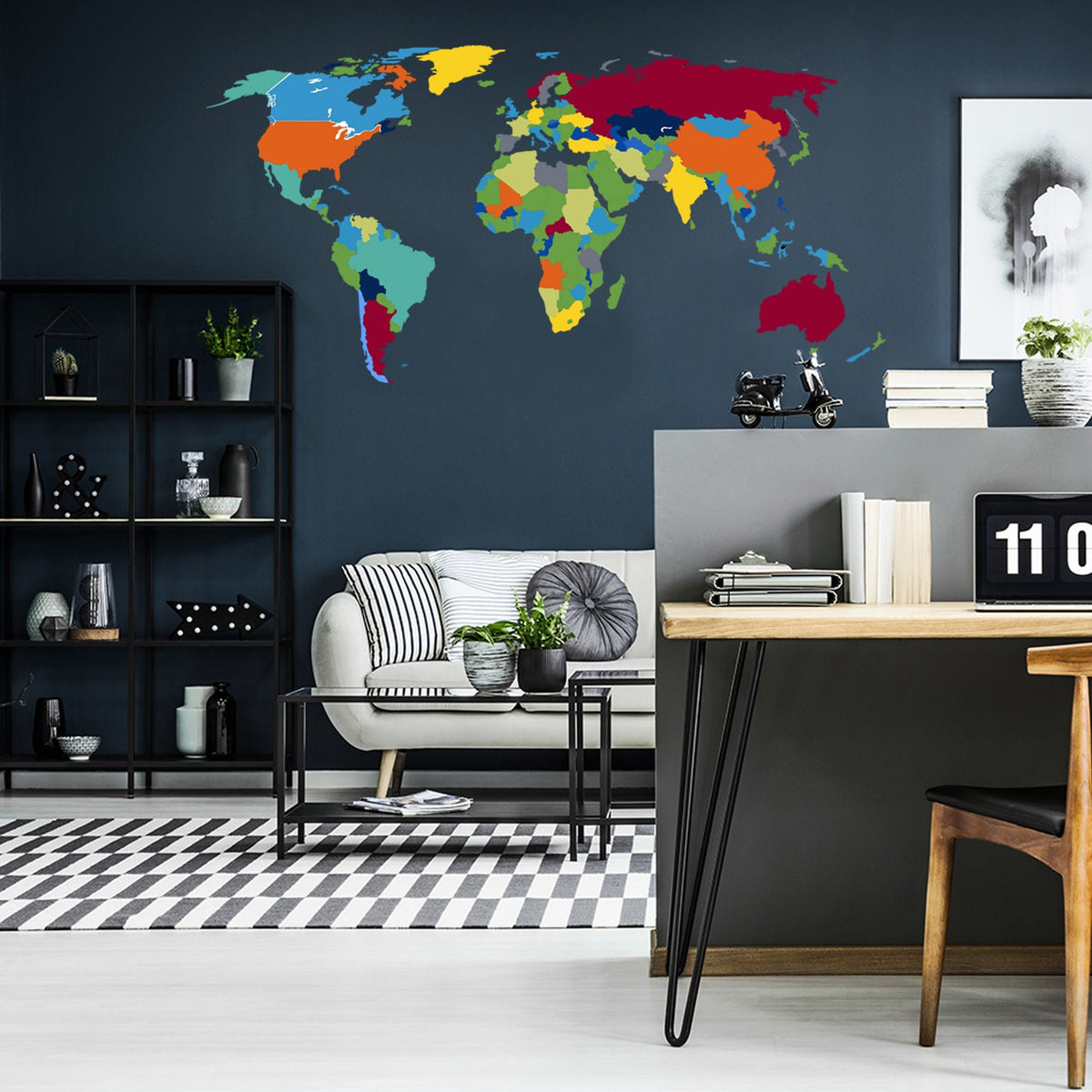 Alternate gallery view of Large World Map Wall Decal.