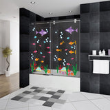 Product presentation view of Bathroom Decor Door Vinyl Decals.