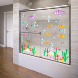 Alternate product presentation of Bathroom Decor Door Vinyl Decals.
