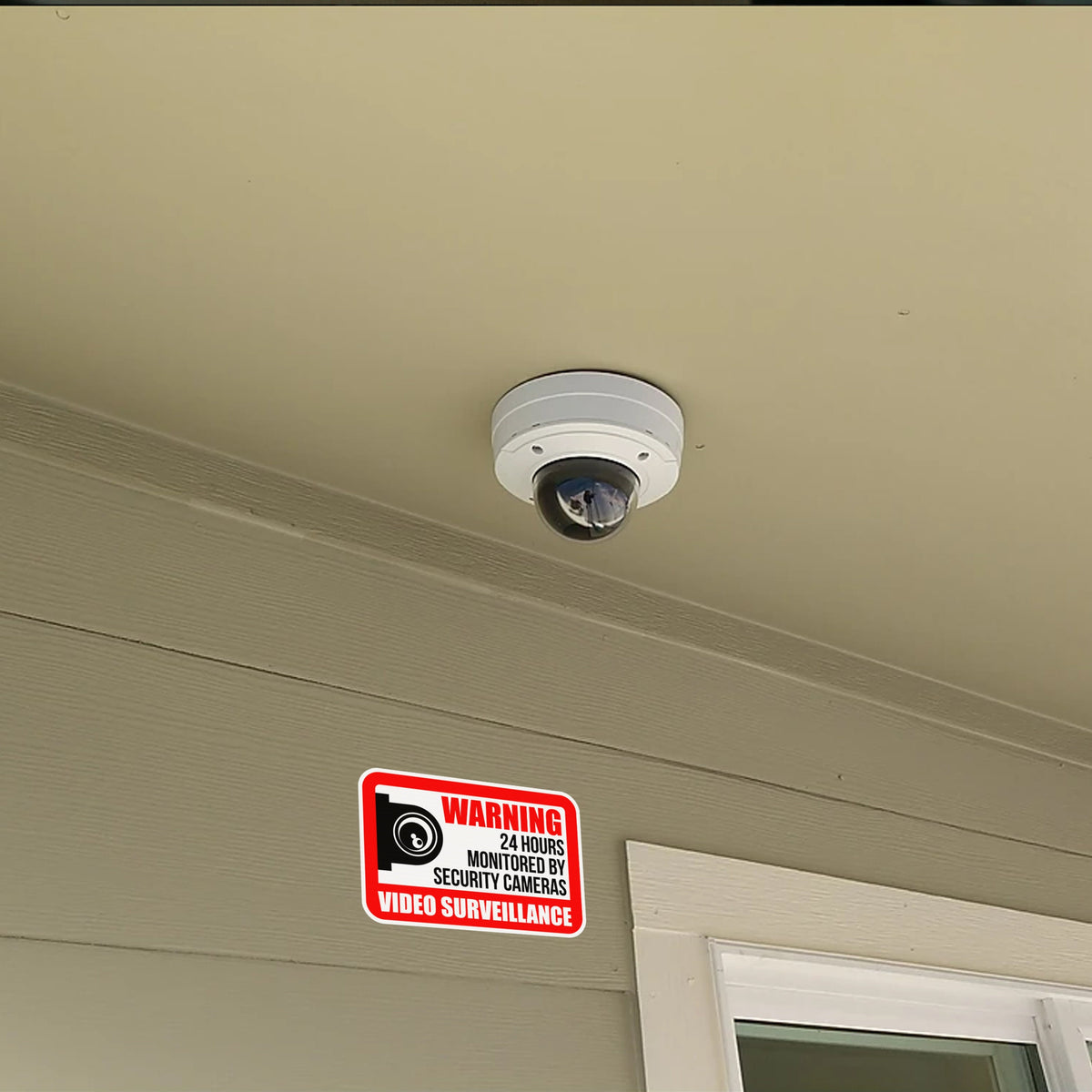 Product gallery view of 10x Video Camera Surveillance Warning Sign Pack.
