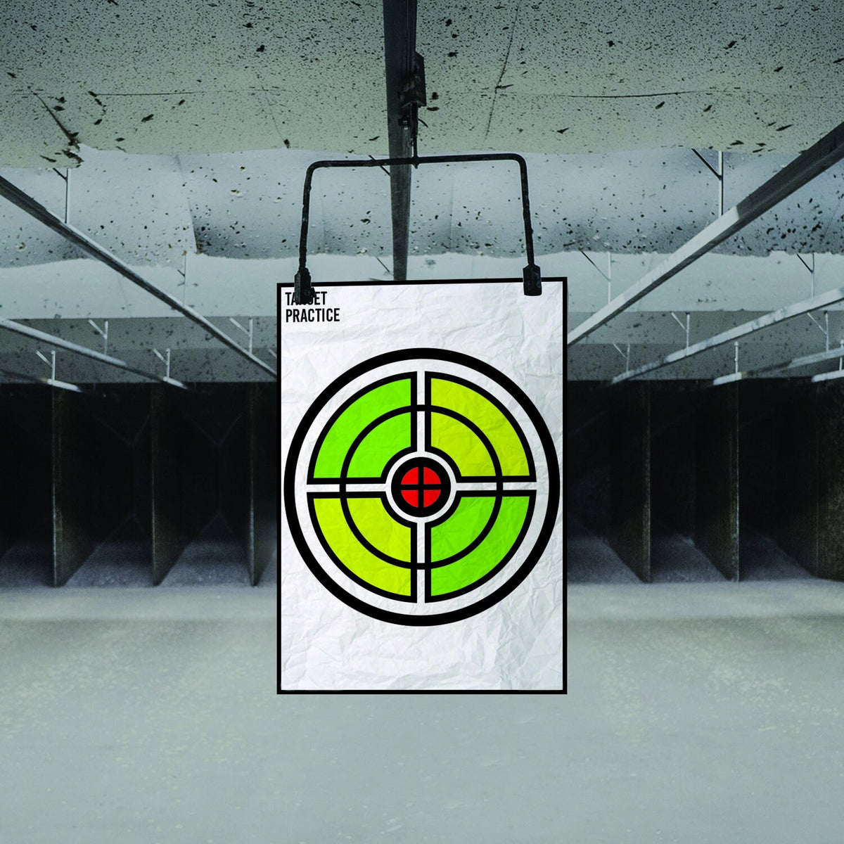 Additional presentation of the 16 × 24 inch concentric ring target poster.